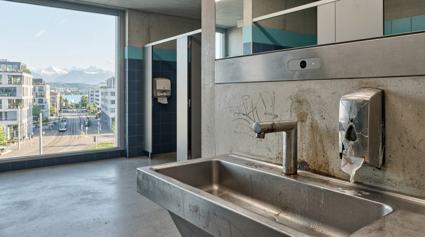 Vandalismus in öffentlichen Toiletten: Was Reparatur und Reinigung kosten
